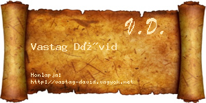 Vastag Dávid névjegykártya